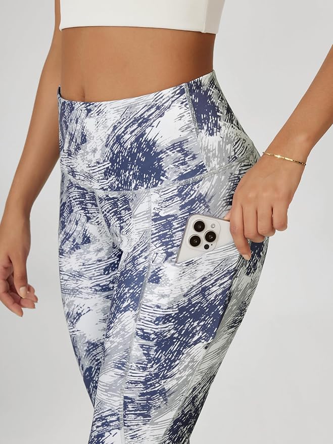ODODOS Women's High Waisted Yoga Leggings with Pockets, Tummy Control Non See Through Workout Athletic Running Yoga Pants