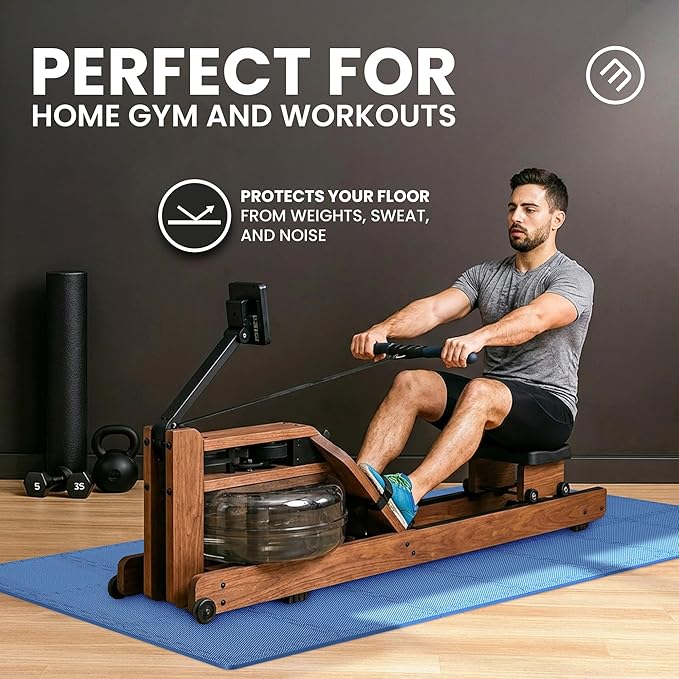 bemaxx Gym Mats Set - 18 pcs EVA Interlocking Foam Floor Tiles (12.6"x12.6"x0.4") 18sqft Protective Gym Flooring Sports Home Workout Exercise Mats Puzzle Garage Fitness Play-Room Pool Treadmill Bike