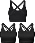 Sports Bras for Women HIigh Support, Criss-Cross Back Padded Strappy High Impact Sports Bras for Women Large Bust