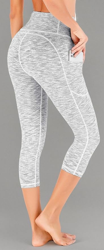 IUGA High Waisted Yoga Pants for Women with Pockets Capri Leggings for Women Workout Leggings for Women Yoga Capris