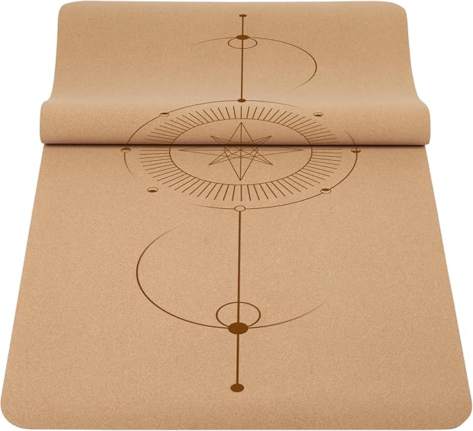 Premium Cork Yoga Mat Non Slip Thick Cork Exercise & Fitness Mat for Yoga, Pilates, & Home Workouts(72" x 24" x 5mm Thick)