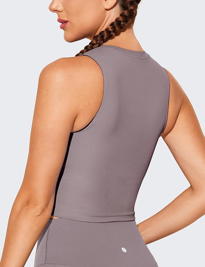 Natural Feelings Nudi Sports Bras for Women Removable Padded Yoga Tank Tops Sleeveless Fitness Workout Crop Tops