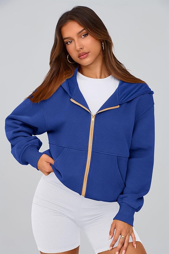 PRETTYGARDEN Hoodies for Women Sweatshirt Zip Up Hoodie Fall Fashion 2026 Trendy Long Sleeve Jackets Winter Clothing Outfits
