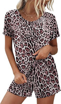 Ekouaer Womens Pajama Sets Short Sleeve Pajamas for Women Sets 2 Piece Lounge Sets Soft Sleepwear PJS