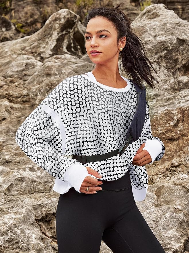 Panadila Womens Open Back Workout Top Long Sleeve Athletic Shirts Casual Crop Running Tee Y2k Yoga
