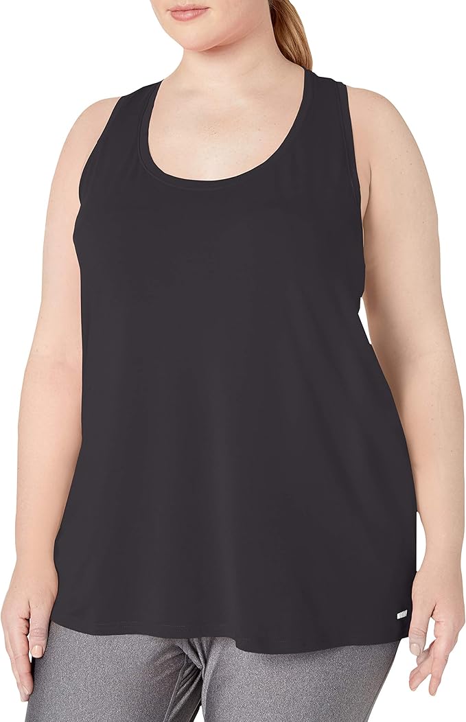 Amazon Essentials Women's Active Quick Dry Tech Stretch Racerback Scoop Neck Tank Top, Multipacks