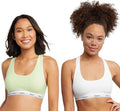 Hanes Women's Originals Racerback Bralette Pack, Breathable Stretch Cotton Bras, 2-Pack