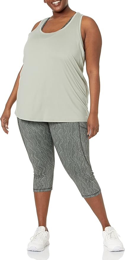 Amazon Essentials Women's High Waisted Active Sculpt Workout Athleisure Capri Leggings with Pockets