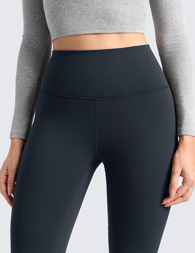 CRZ YOGA Matte Thermal Fleece Lined Leggings 28'' - Casual Lounge Workout Womens Yoga Full Length Pants Winter Warm