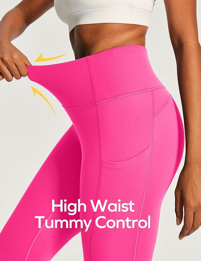Ewedoos Capri Leggings for Women High Waisted Yoga Pants with Pockets for Women Tummy Control Workout Leggings Yoga Capris