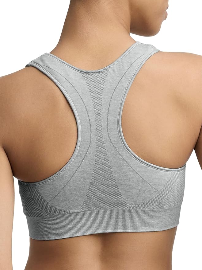 Champion Women's Sports Bra, Infinity Racerback, Moderate Support, Seamless Sports Bra for Women