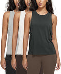 ODODOS 3-Pack Loose Tank Tops for Women Sleeveless Gym Athletic Workout Tops Yoga Shirts