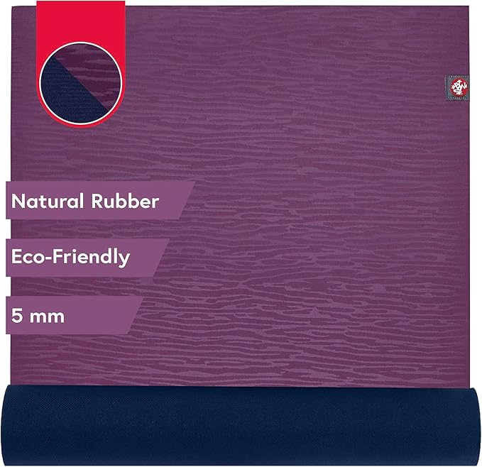 Manduka eKO Yoga Mat - 5mm Natural Rubber | Eco-Friendly | Soft Textured Surface| Natural Next-to-Skin Feel