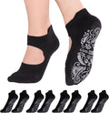 CoolMate Pilates Socks with Grips for Women, Yoga Socks, Crew Non Slip Women for Barre, Pilates Gifts for Women
