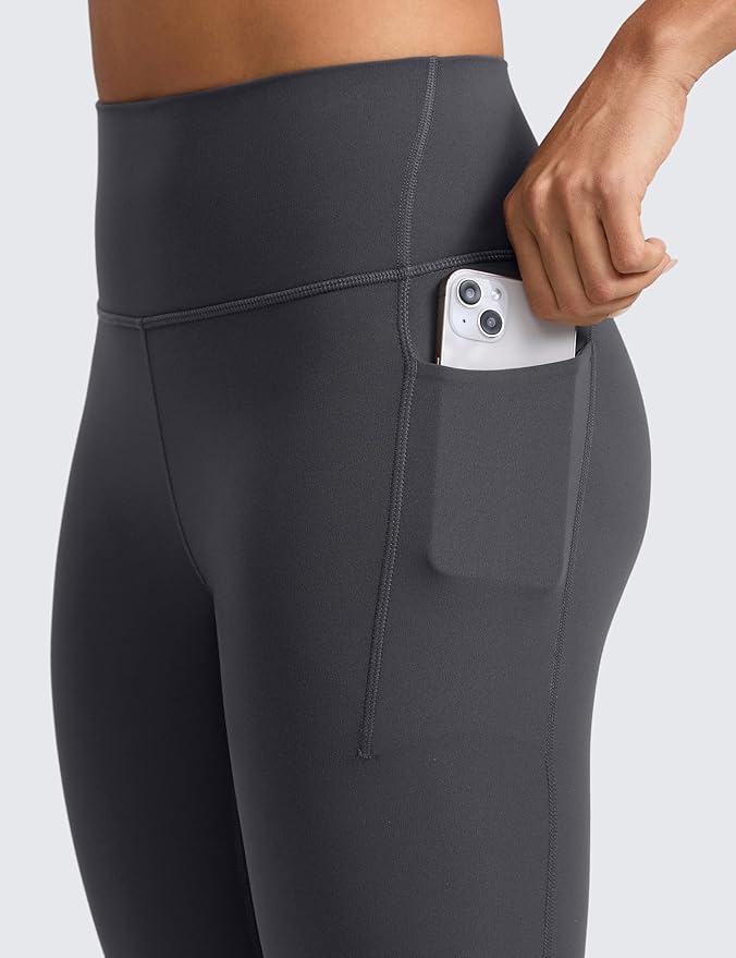 CRZ YOGA Butterlift Workout Leggings Pockets 25" - High Waist Pilates Athletic Gym Womens Yoga Pants Buttery Soft