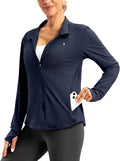 Soothfeel Women's UPF 50+ Lightweight Athletic Jackets Sun Protection Zip Up Long Sleeve Shirts Hiking Workout Outdoor Pocket