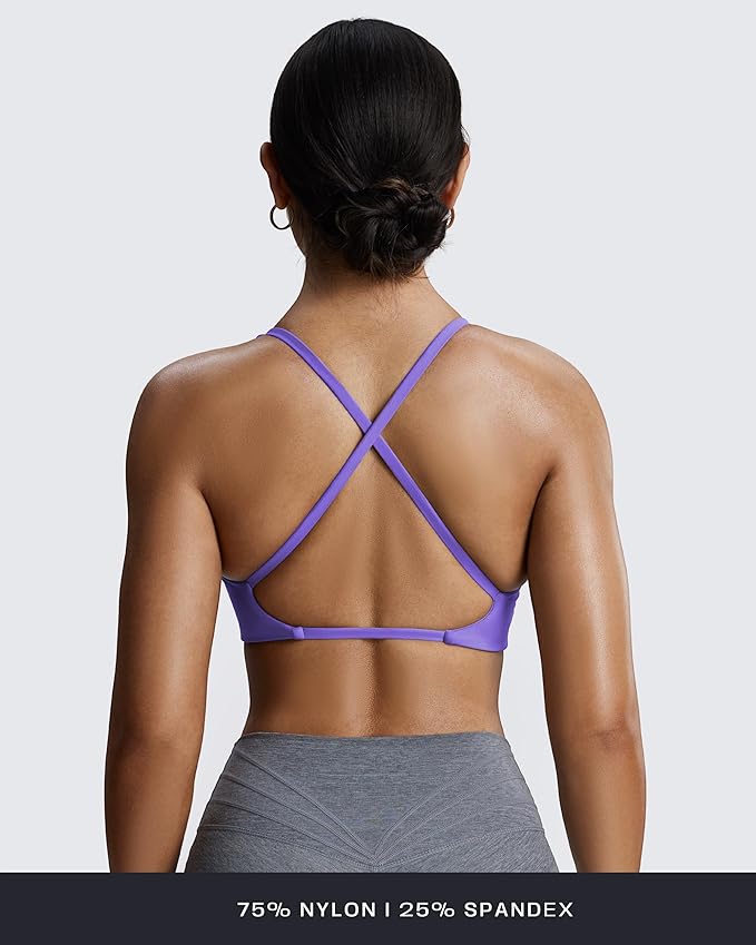 Aoxjox Women's Workout Sports Bras Fitness Metamorph Sienna Twist Bra Yoga Crop Tank