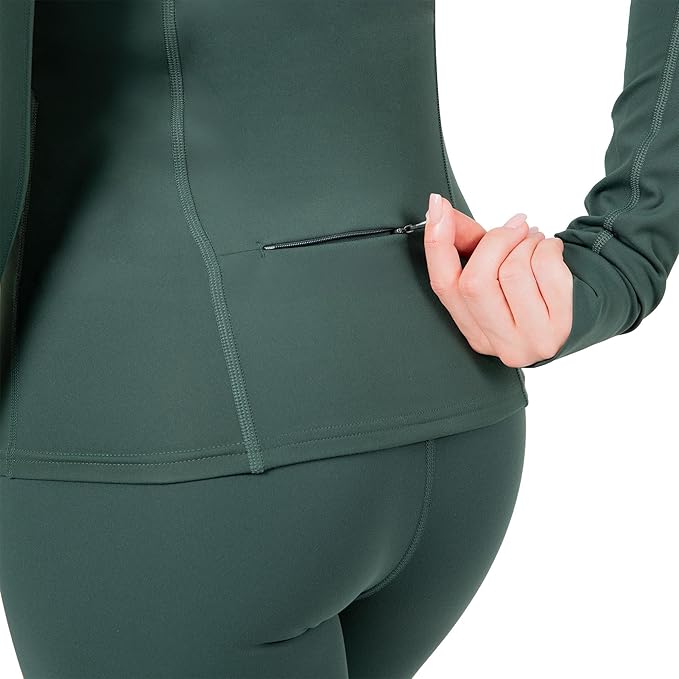 YITTY Active Women's Ultraluxe Full Zip Jacket, Athleisure, 4-Way-Stretch, Thumbholes