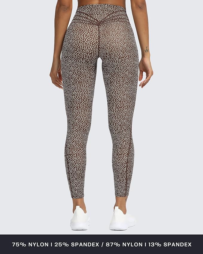 Aoxjox High Waisted Workout Leggings for Women Trinity Yoga Pants 26.5"