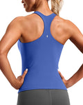Soothfeel Womens Workout Tank Tops with Built in Bra Racerback Athletic Yoga Top High Neck Sports Gym Sleeveless Shirts