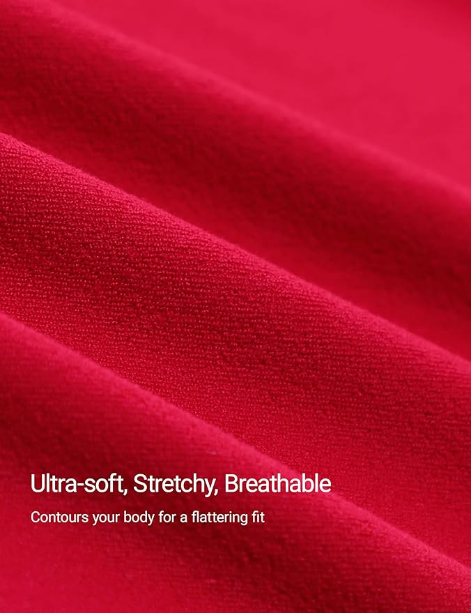 CRZ YOGA Softembrace Crewneck Long Sleeve Shirts for Women - Casual Going Out Tops Soft Basic Fitted Tight Fall T-Shirts