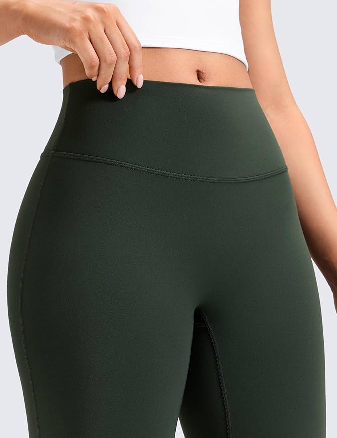 CRZ YOGA Softretch No Front Seam Flare Leggings 29"/31''/33" - High Waist Womens Yoga Pants Lounge Buttery Soft Comfy Casual