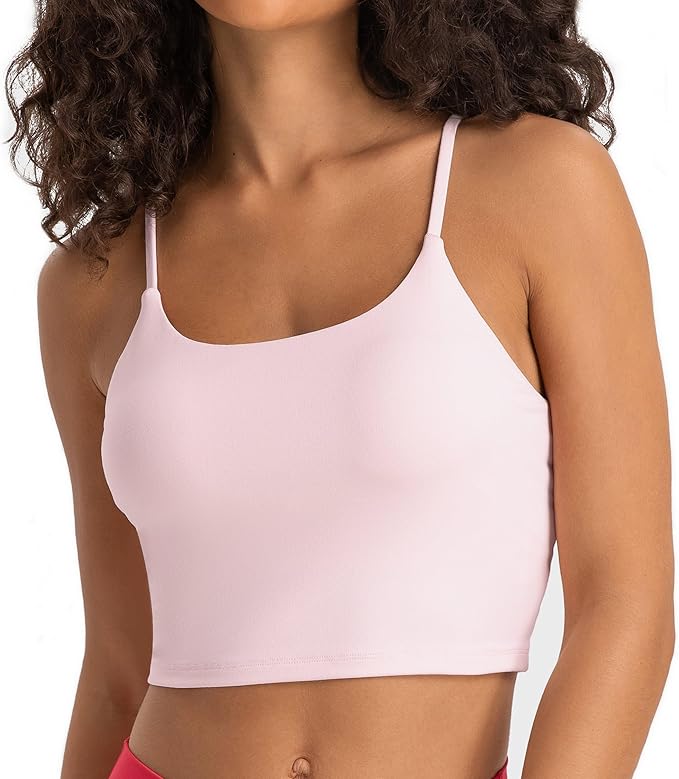 Lemedy Women Padded Sports Bra Fitness Workout Running Shirts Yoga Tank Top