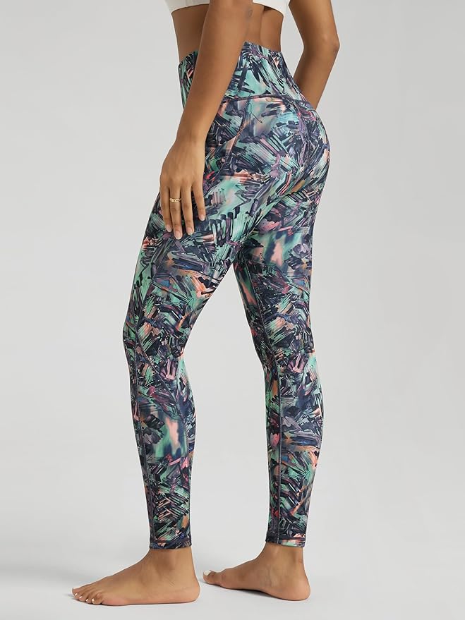 ODODOS Women's High Waisted Yoga Leggings with Pockets, Tummy Control Non See Through Workout Athletic Running Yoga Pants