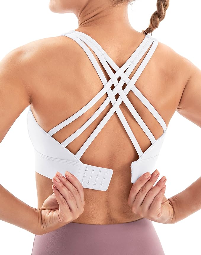 IUGA Sports Bras for Women High Support Large Bust High Impact Womens Sports Bras Strappy Padded Sports Bra