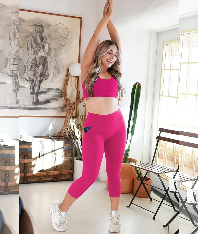 NEW YOUNG 3 Pack Leggings with Pockets for Women,High Waisted Tummy Control Workout Yoga Pants