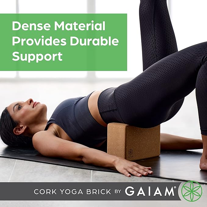 Gaiam Yoga Block - Supportive Latex-Free Eva Foam - Soft Non-Slip Surface with Beveled Edges for Yoga, Pilates, Meditation