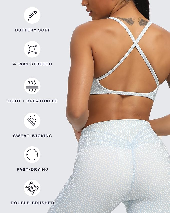 Aoxjox Women's Workout Sports Bras Fitness Metamorph Sienna Twist Bra Yoga Crop Tank