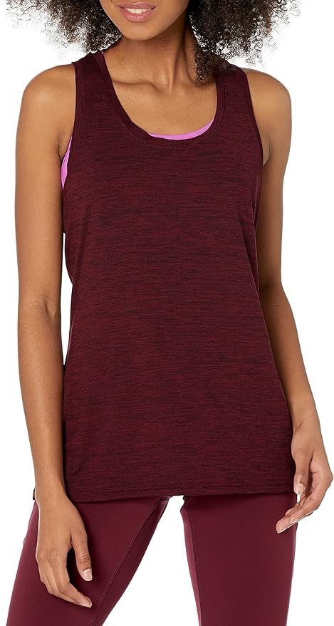 Amazon Essentials Women's Active Quick Dry Tech Stretch Racerback Scoop Neck Tank Top, Multipacks
