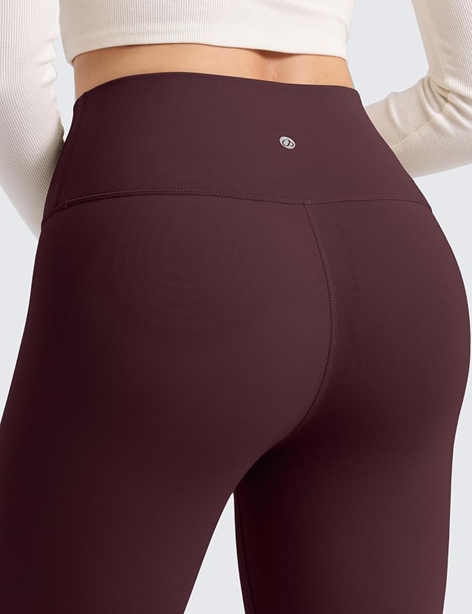 CRZ YOGA Matte Thermal Fleece Lined Leggings 28'' - Casual Lounge Workout Womens Yoga Full Length Pants Winter Warm