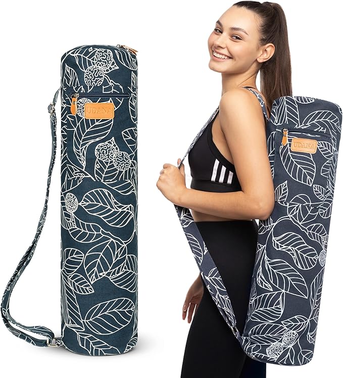 UDANA Yoga Mat Bag – Heavy Duty Canvas Carrier with 3 Pockets & Full Zip – Available in 3 Sizes (16L, 18L, 34L) - Multiple Colors