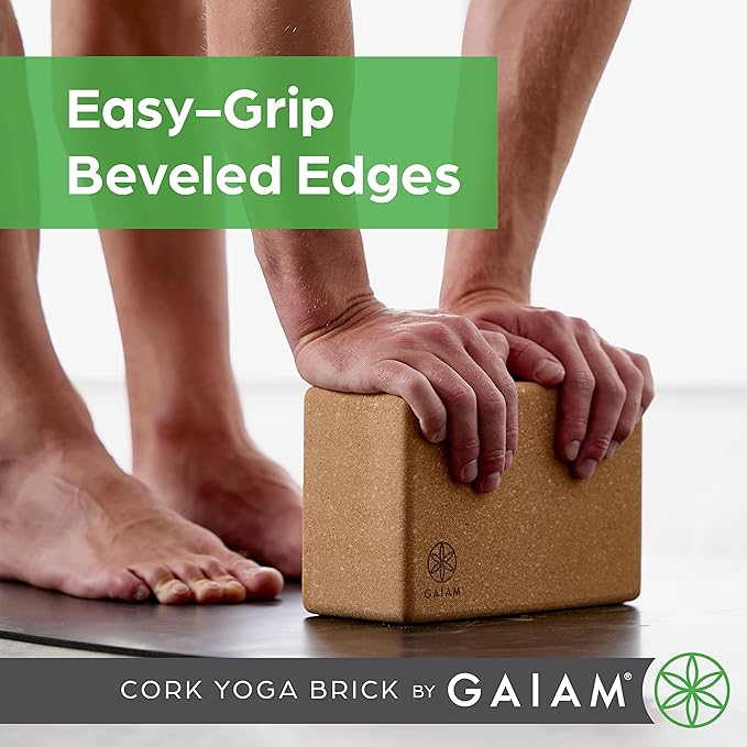 Gaiam Yoga Block - Supportive Latex-Free Eva Foam - Soft Non-Slip Surface with Beveled Edges for Yoga, Pilates, Meditation
