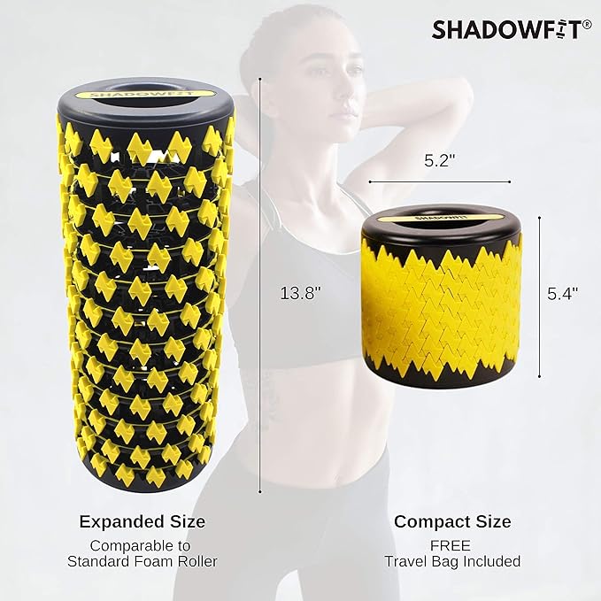 Shadowfit Foam Roller Equipment for Sore Muscle, Tissues ∣ Massage Rollers for Maximum Tension Relief ∣ High Density Foam for Deep Tissue Pain Relief, Thigh, Arms (Gray)