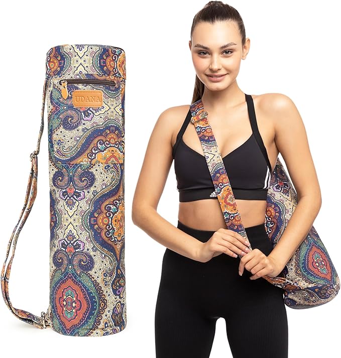 UDANA Yoga Mat Bag – Heavy Duty Canvas Carrier with 3 Pockets & Full Zip – Available in 3 Sizes (16L, 18L, 34L) - Multiple Colors