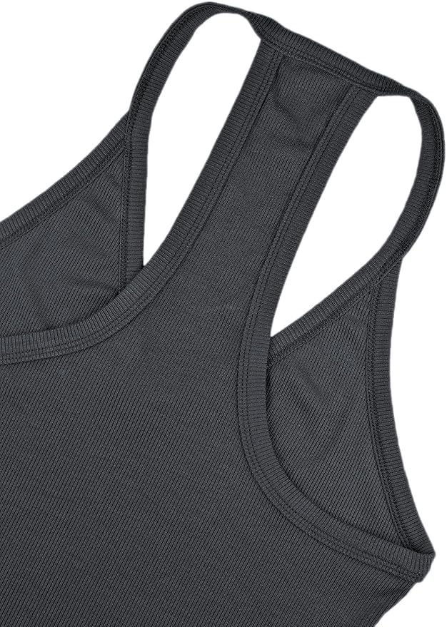 iGENJUN Workout Tops for Women Racerback Basic Tank Summer 2026 Camisole V Neck Slim Fit Ribbed Sleeveless