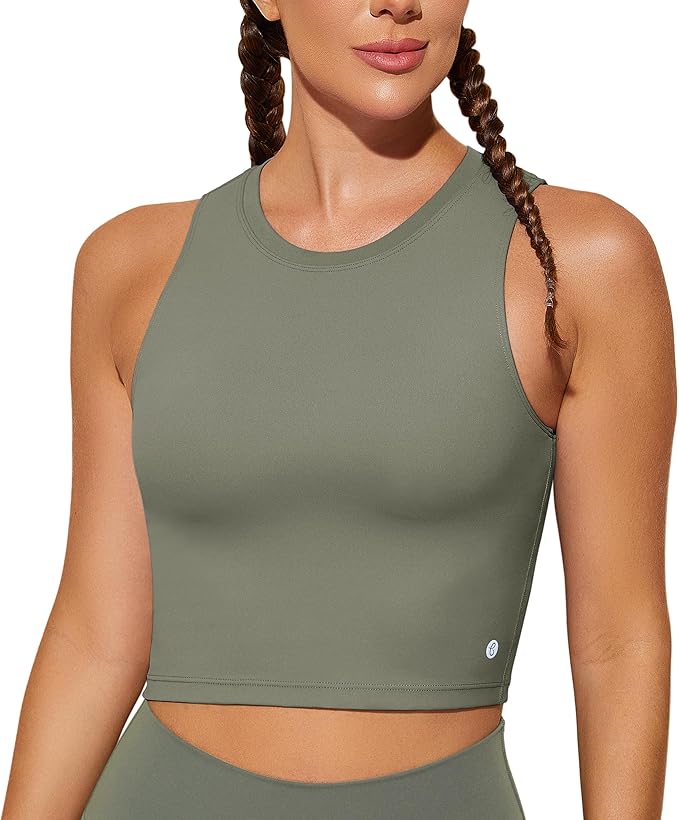 Natural Feelings Nudi Sports Bras for Women Removable Padded Yoga Tank Tops Sleeveless Fitness Workout Crop Tops