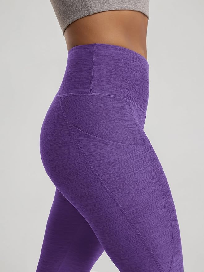 ODODOS Women's High Waisted Yoga Leggings with Pockets, Tummy Control Non See Through Workout Athletic Running Yoga Pants