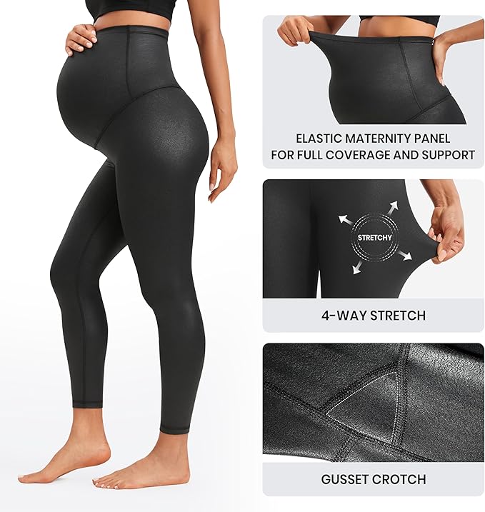 CRZ YOGA Butterluxe Maternity Leggings 25" - Over The Belly Buttery Soft Workout Activewear Yoga Womens Pregnancy Pants