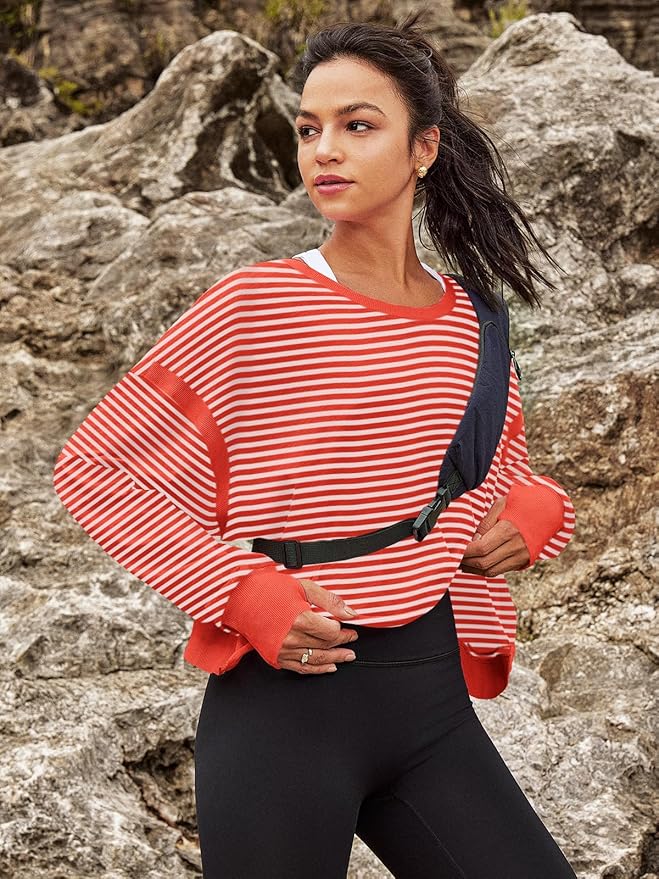 Panadila Womens Open Back Workout Top Long Sleeve Athletic Shirts Casual Crop Running Tee Y2k Yoga