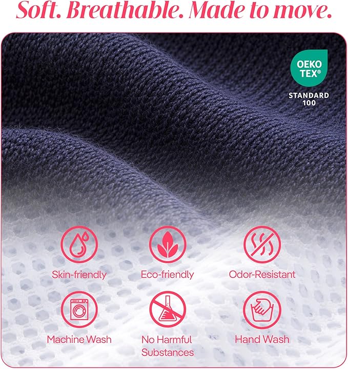 CoolMate Pilates Socks with Grips for Women, Yoga Socks, Crew Non Slip Women for Barre, Pilates Gifts for Women