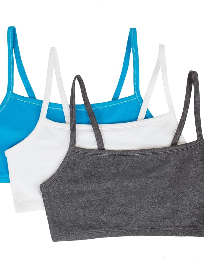 Fruit of the Loom Women's Spaghetti Strap Cotton Sports Bra - All-Day Comfort & Easy Movement