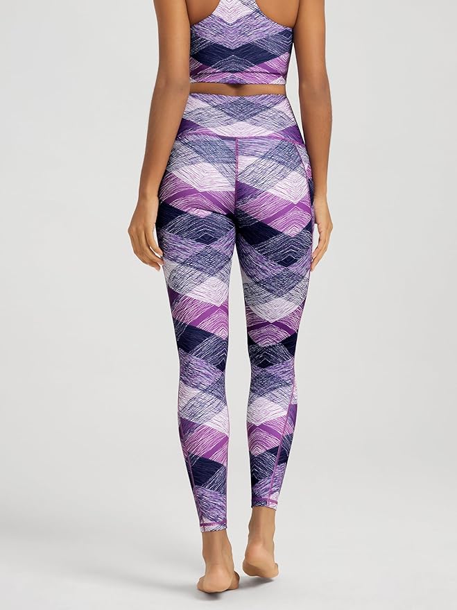ODODOS Women's High Waisted Yoga Leggings with Pockets, Tummy Control Non See Through Workout Athletic Running Yoga Pants