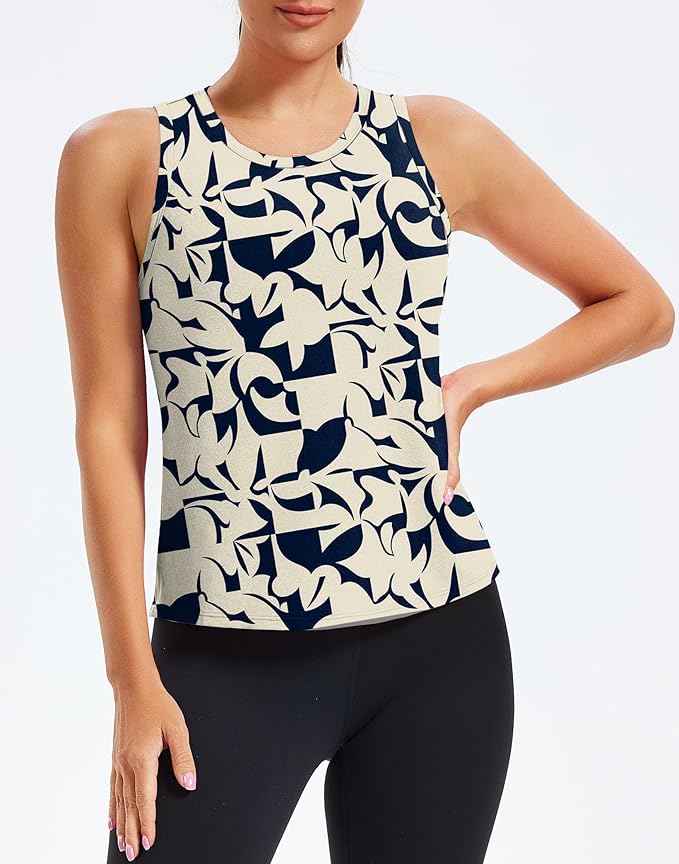 Alaroo Womens Workout Tank Tops Sleeveless Short Shirts for Sport Athletic Yoga Running Gym Loose Crop 2026