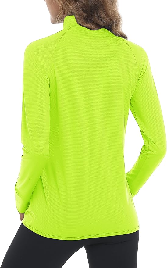 MAGCOMSEN Women's UPF 50+ Lightweight Athletic Jacket Sun Protection Full Zip Long Sleeve Shirts Hiking Outdoor Pockets