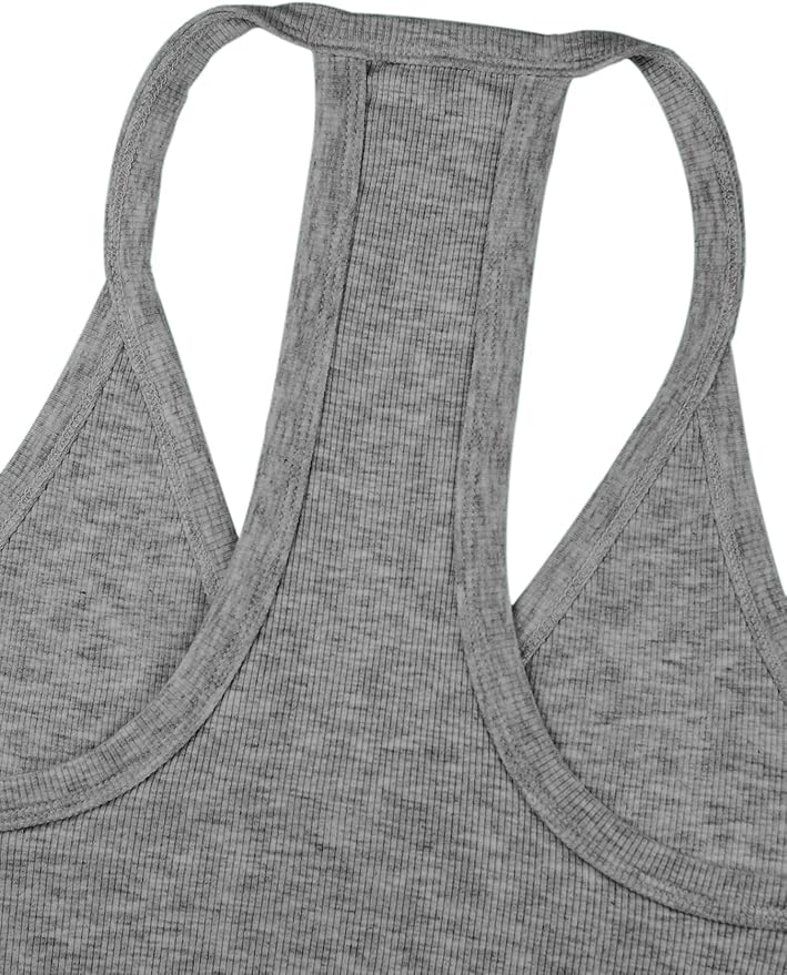 iGENJUN Workout Tops for Women Racerback Basic Tank Summer 2026 Camisole V Neck Slim Fit Ribbed Sleeveless