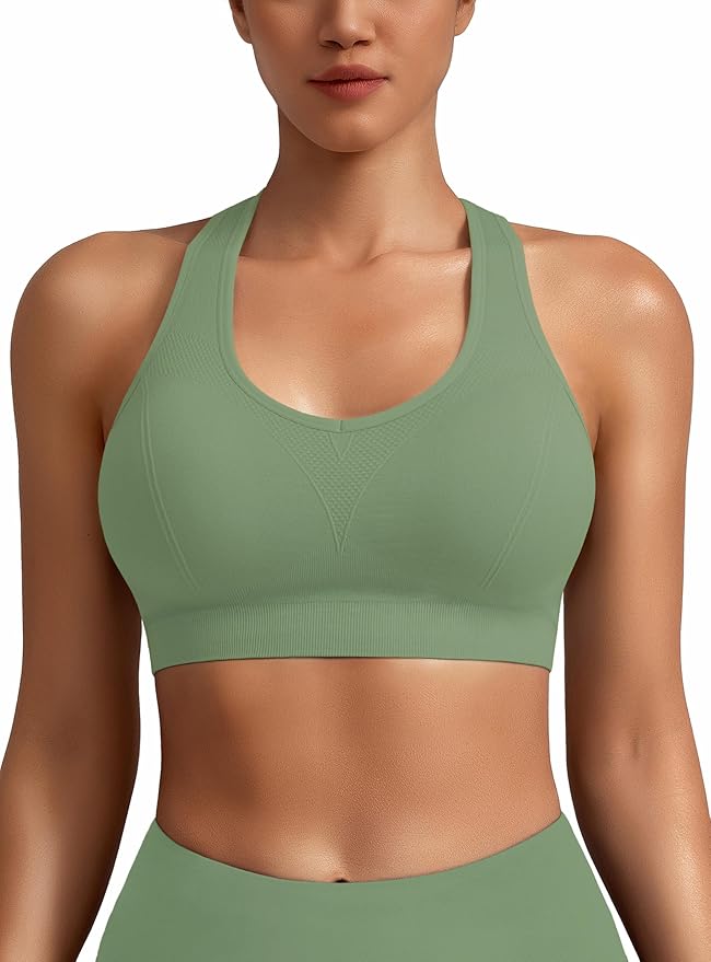 MIRITY Women Racerback Sports Bras - High Impact Workout Gym Activewear Bra